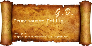 Grundhauser Delila névjegykártya
